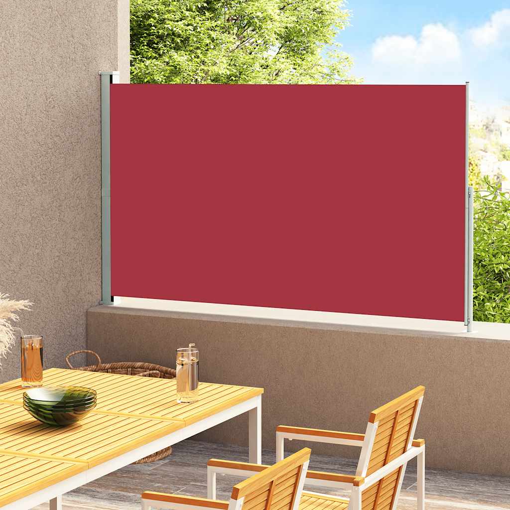 Tenda Laterale Retrattile Per Patio 180x300 Cm Rossa