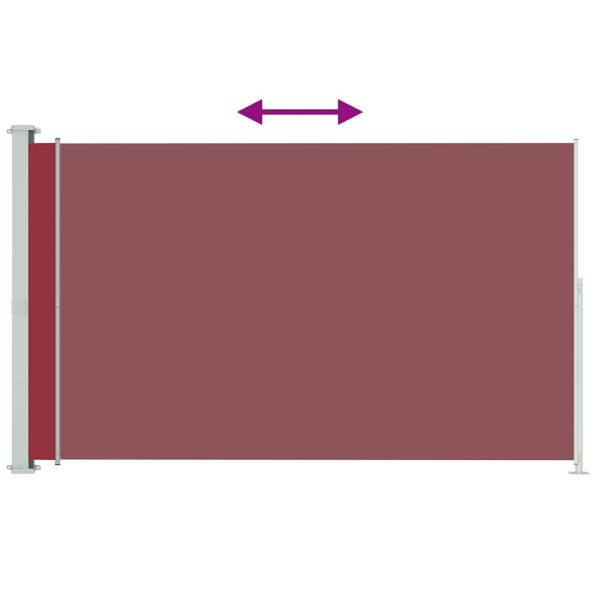 Tenda Laterale Retrattile Per Patio 180x300 Cm Rossa - Image 3