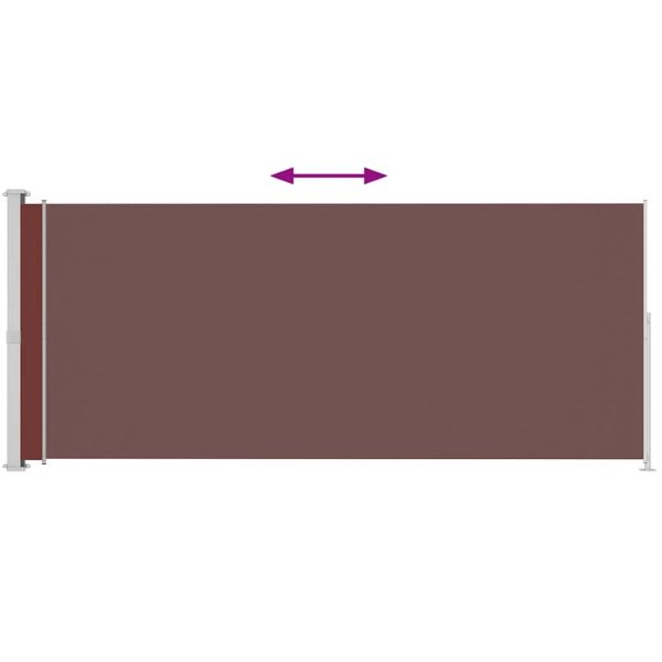 Tenda Laterale Retrattile Per Patio 180x500 Cm Marrone - Image 3