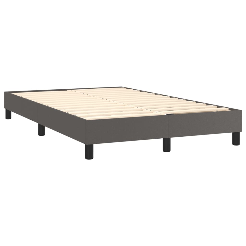Giroletto Molle Con Materasso E Led Grigio 120x200cm Similpelle - Image 5