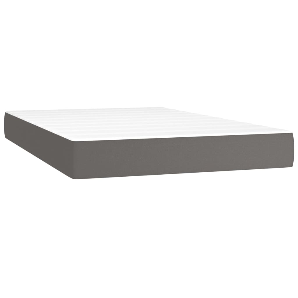 Giroletto Molle Con Materasso E Led Grigio 120x200cm Similpelle - Image 6