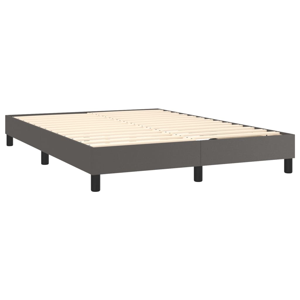 Giroletto Molle Con Materasso E Led Grigio 140x200cm Similpelle - Image 5