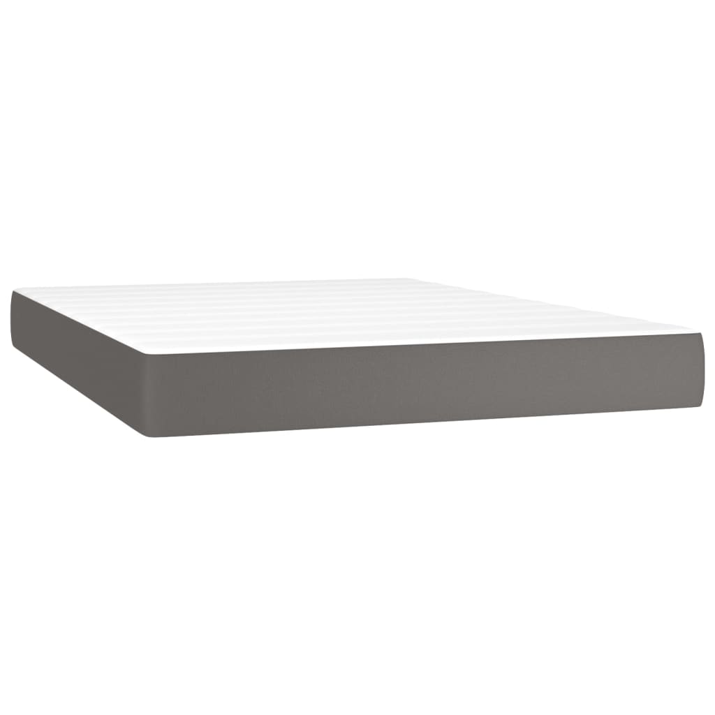 Giroletto Molle Con Materasso E Led Grigio 140x200cm Similpelle - Image 6