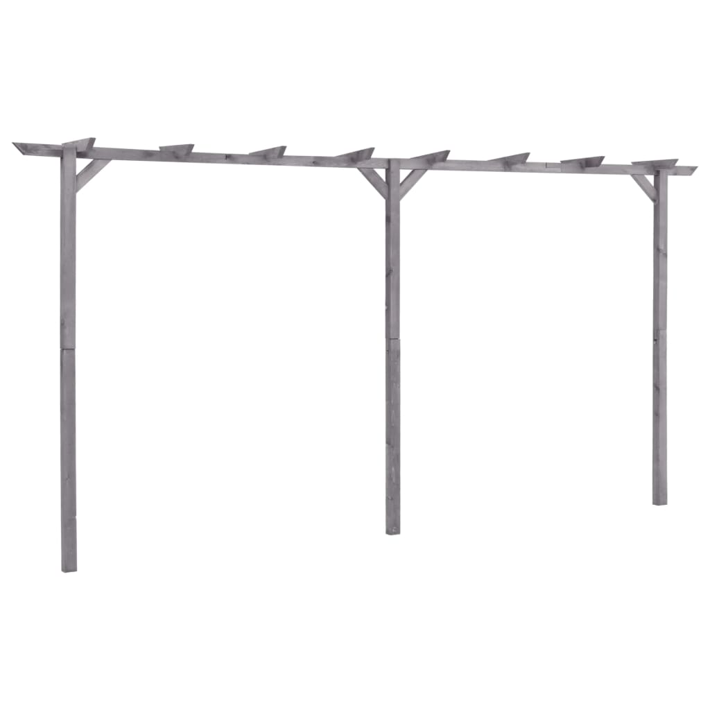 Pergolato Da Giardino Grigio 400x40x205 Cm In Pino Impregnato