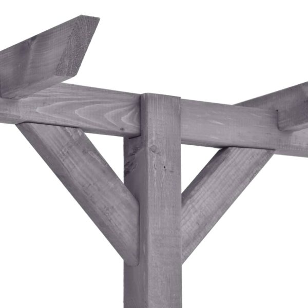 Pergolato Da Giardino Grigio 400x40x205 Cm In Pino Impregnato - Image 3