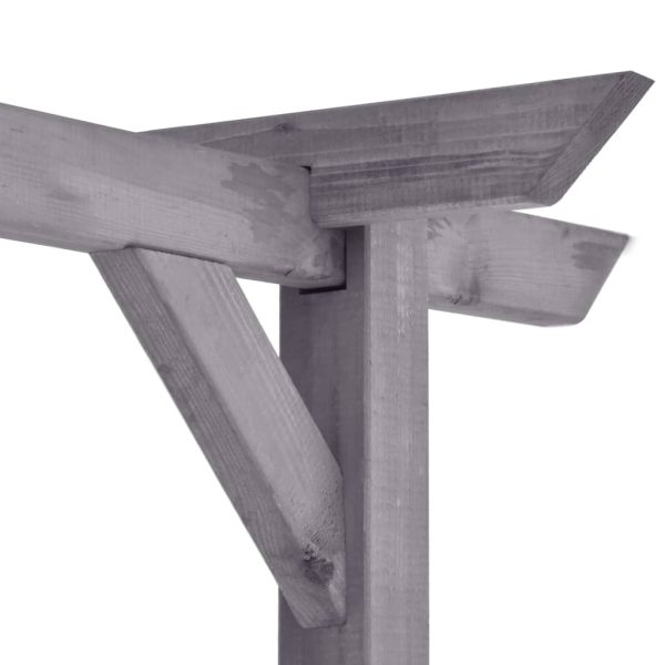 Pergolato Da Giardino Grigio 400x40x205 Cm In Pino Impregnato - Image 4