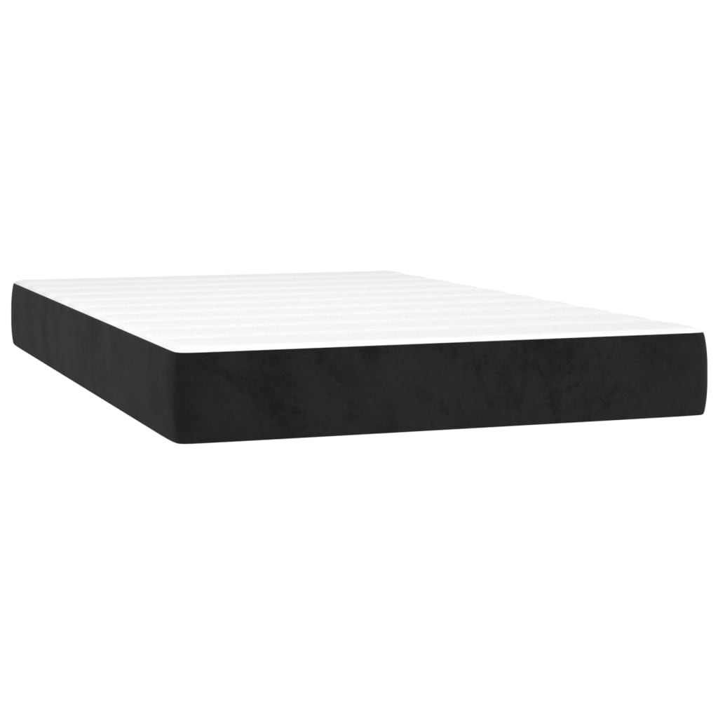 Letto A Molle Con Materasso E Led Nero 120x200 Cm In Velluto - Image 6