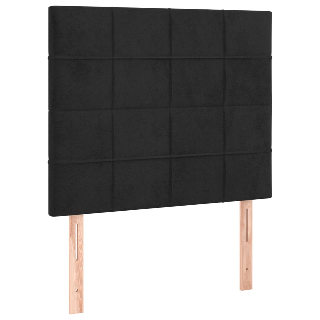 Giroletto A Molle Con Materasso Nero 90x190 Cm In Velluto - Image 5