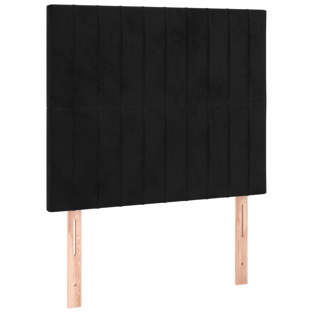 Giroletto A Molle Con Materasso Nero 90x200 Cm In Velluto - Image 5