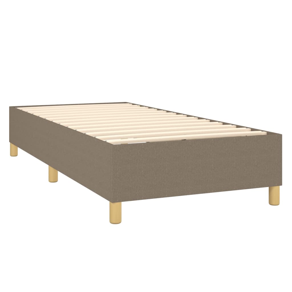 Letto A Molle Con Materasso E Led Tortora 100x200cm In Tessuto - Image 5