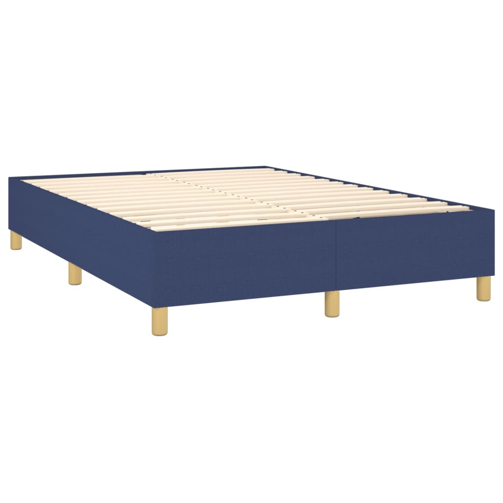 Letto A Molle Con Materasso E Led Blu 140x200 Cm In Tessuto - Image 5