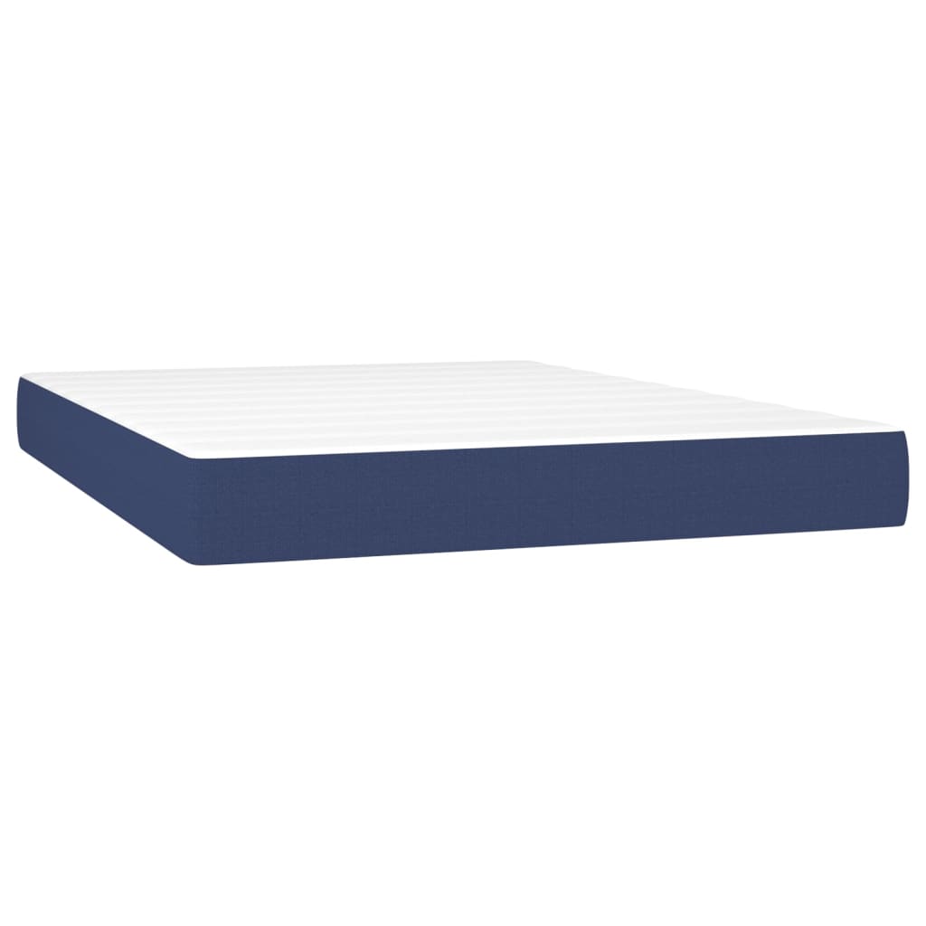 Letto A Molle Con Materasso E Led Blu 140x200 Cm In Tessuto - Image 6