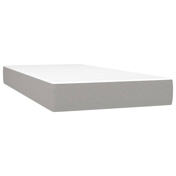 Giroletto A Molle Con Materasso Grigio Chiaro 90x190 Cm Tessuto - Image 5