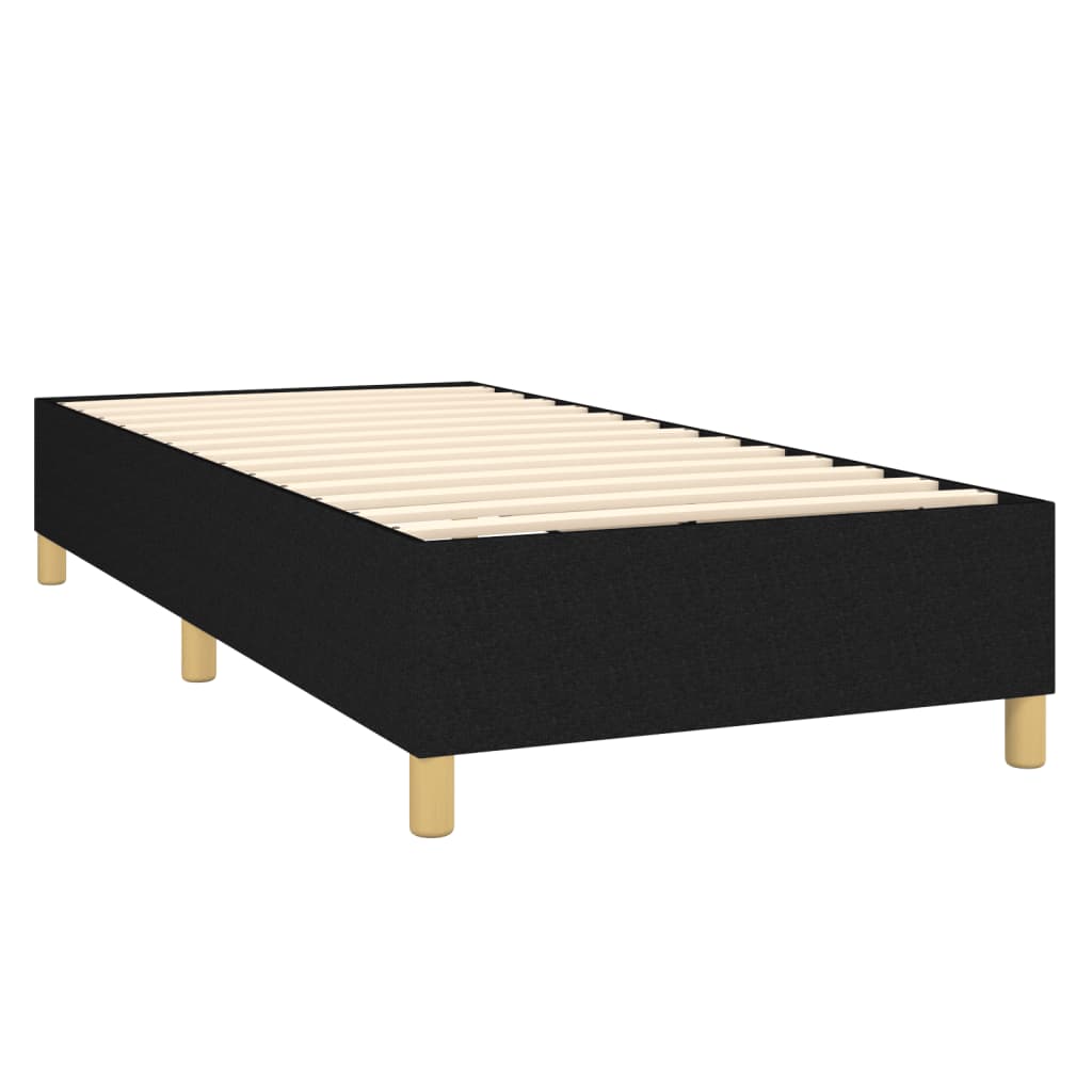 Giroletto A Molle Con Materasso Nero 90x190 Cm In Tessuto - Image 4