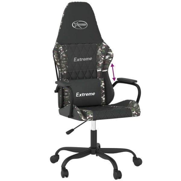 Sedia Da Gaming Nero E Mimetico In Similpelle - Image 6