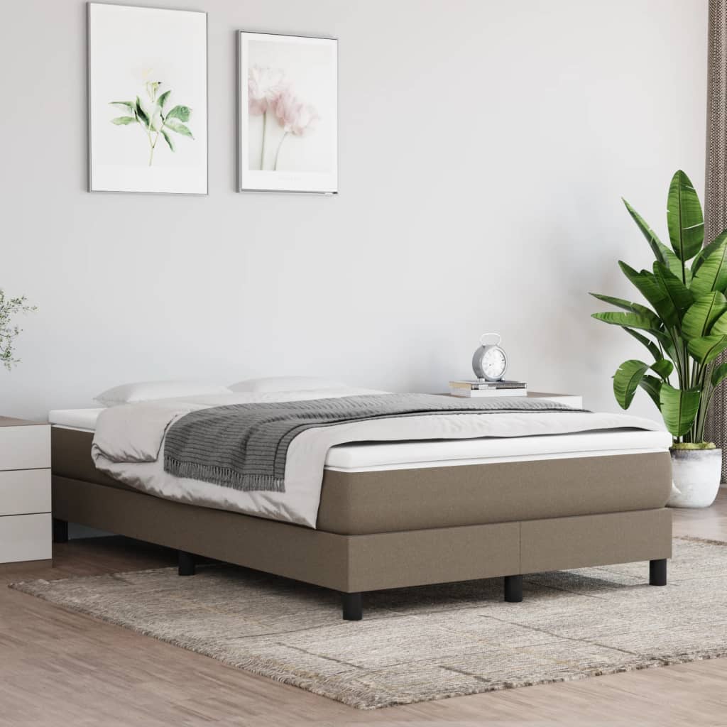 Giroletto A Molle Con Materasso Tortora 120x200 Cm In Tessuto
