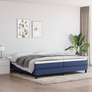 Giroletto A Molle Con Materasso Blu 200x200 Cm In Tessuto
