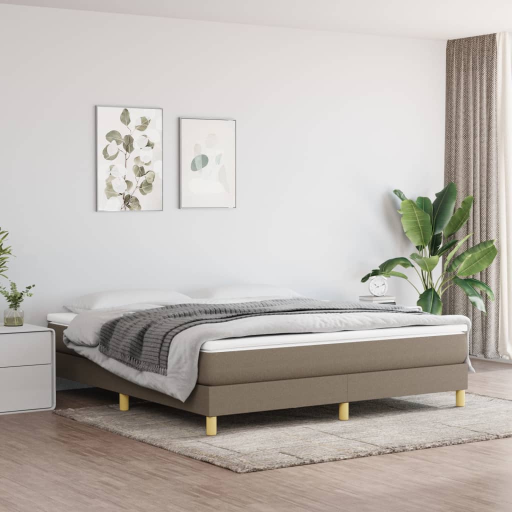 Giroletto A Molle Con Materasso Tortora 160x200 Cm In Tessuto
