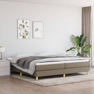 Giroletto A Molle Con Materasso Tortora 200x200 Cm In Tessuto