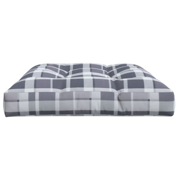 Cuscino Per Pallet A Quadri Grigi 120x80x12 Cm In Tessuto - Image 6