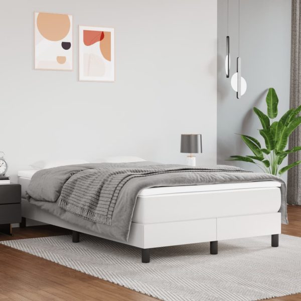 Giroletto A Molle Con Materasso Bianco 120x200 Cm In Similpelle