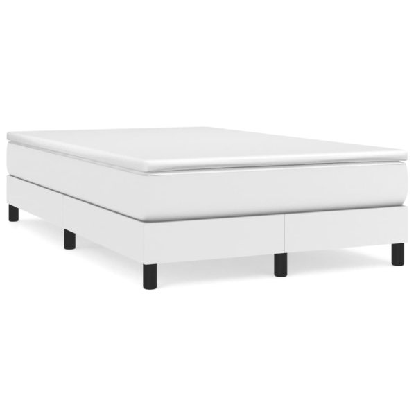 Giroletto A Molle Con Materasso Bianco 120x200 Cm In Similpelle - Image 2