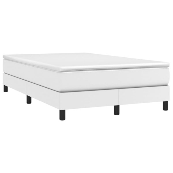 Giroletto A Molle Con Materasso Bianco 120x200 Cm In Similpelle - Image 3