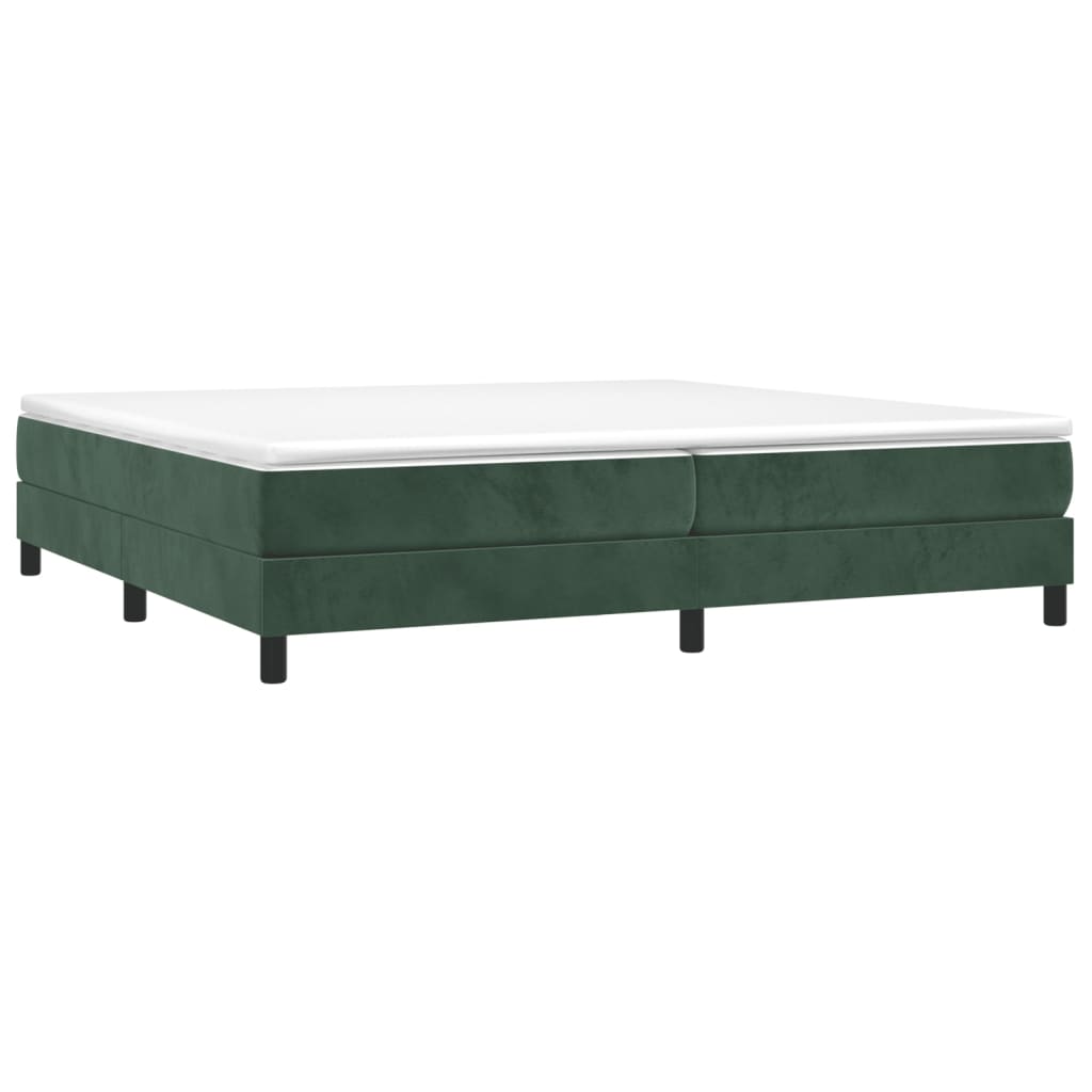 Giroletto A Molle Con Materasso Verde Scuro 200x200 Cm Velluto - Image 3