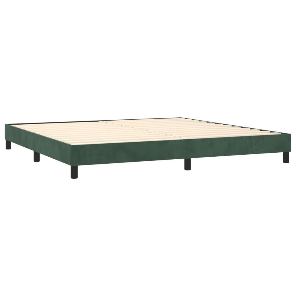 Giroletto A Molle Con Materasso Verde Scuro 200x200 Cm Velluto - Image 4