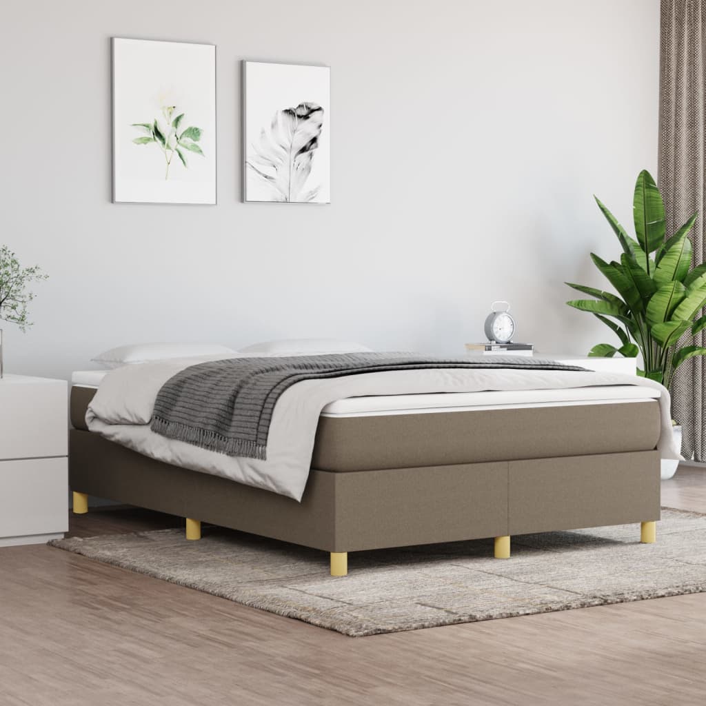 Giroletto A Molle Con Materasso Tortora 140x200 Cm In Tessuto