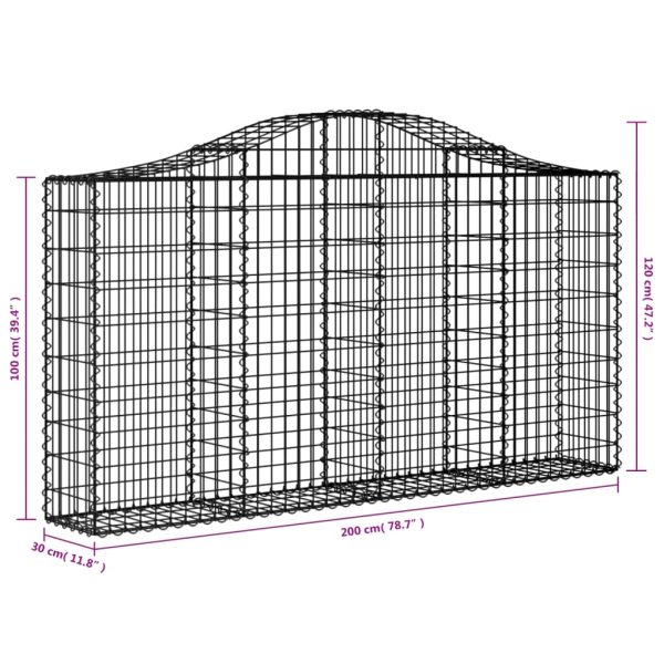 Cesti Gabbioni Ad Arco 3 Pz 200x30x100/120 Cm Ferro Zincato - Image 6