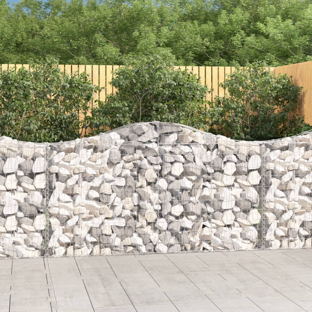 Cesti Gabbioni Ad Arco 12 Pz 200x30x100/120 Cm Ferro Zincato