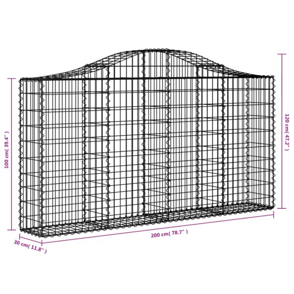 Cesti Gabbioni Ad Arco 12 Pz 200x30x100/120 Cm Ferro Zincato - Image 6