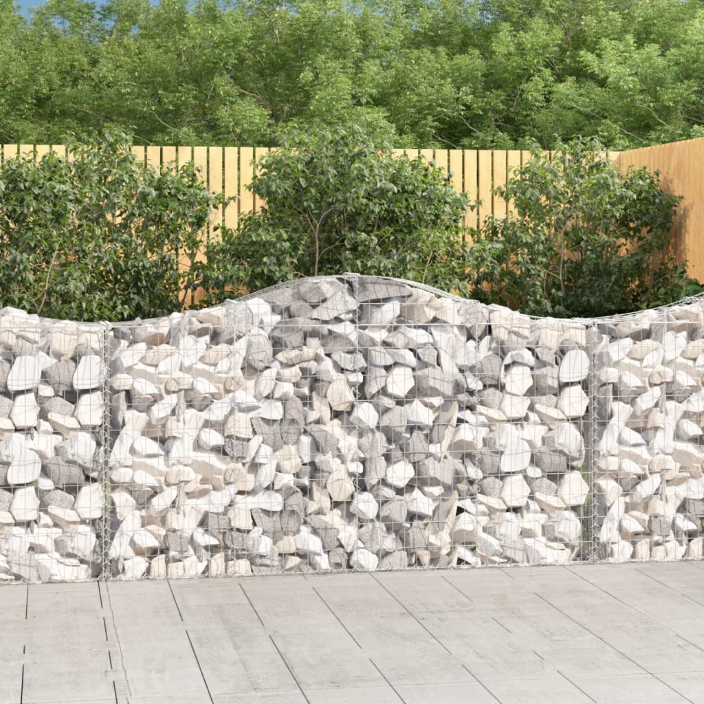 Cesti Gabbioni Ad Arco 15 Pz 200x30x100/120 Cm Ferro Zincato