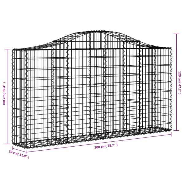 Cesti Gabbioni Ad Arco 15 Pz 200x30x100/120 Cm Ferro Zincato - Image 6
