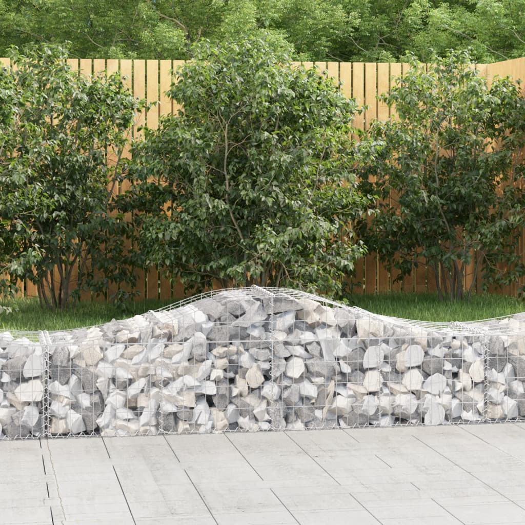 Cesti Gabbioni Ad Arco 4 Pz 200x50x40/60 Cm Ferro Zincato
