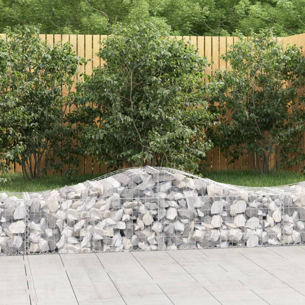 Cesti Gabbioni Ad Arco 9 Pz 200x50x40/60 Cm Ferro Zincato