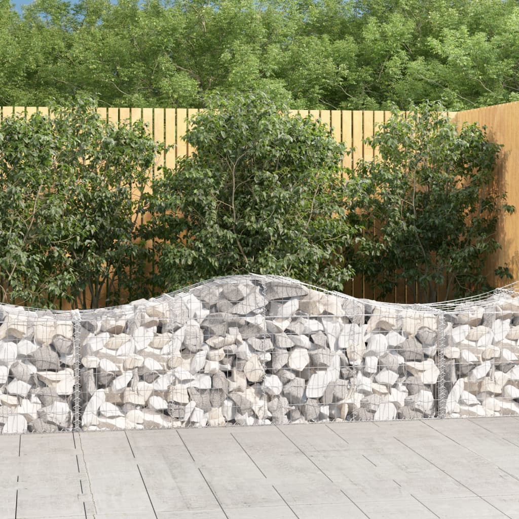 Cesti Gabbioni Ad Arco 13 Pz 200x50x60/80 Cm Ferro Zincato