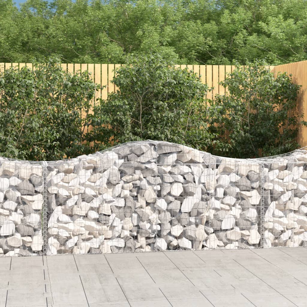 Cesti Gabbioni Ad Arco 20 Pz 200x50x80/100 Cm Ferro Zincato