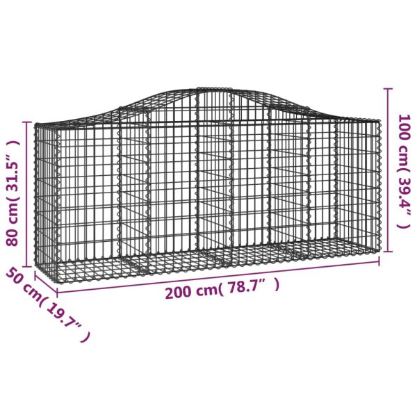Cesti Gabbioni Ad Arco 20 Pz 200x50x80/100 Cm Ferro Zincato - Image 6