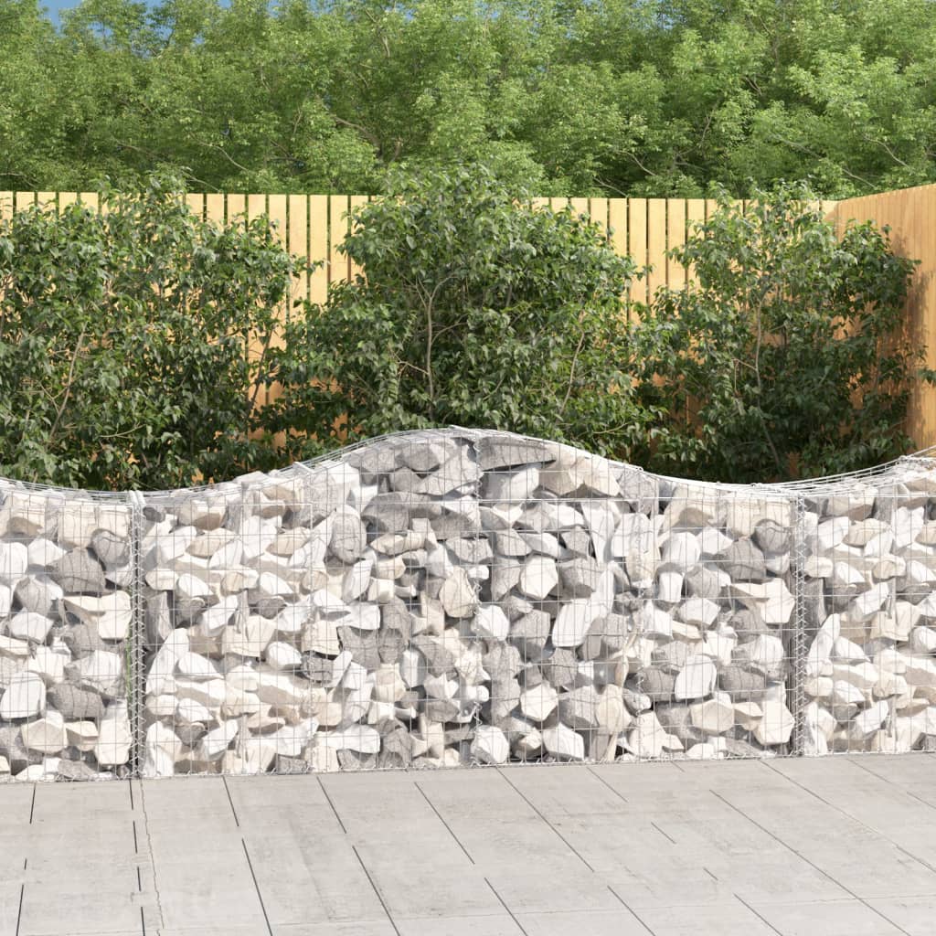 Cesti Gabbioni Ad Arco 30 Pz 200x50x80/100 Cm Ferro Zincato