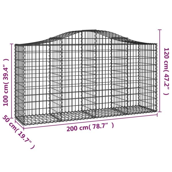 Cesti Gabbioni Ad Arco 12 Pz 200x50x100/120 Cm Ferro Zincato - Image 6