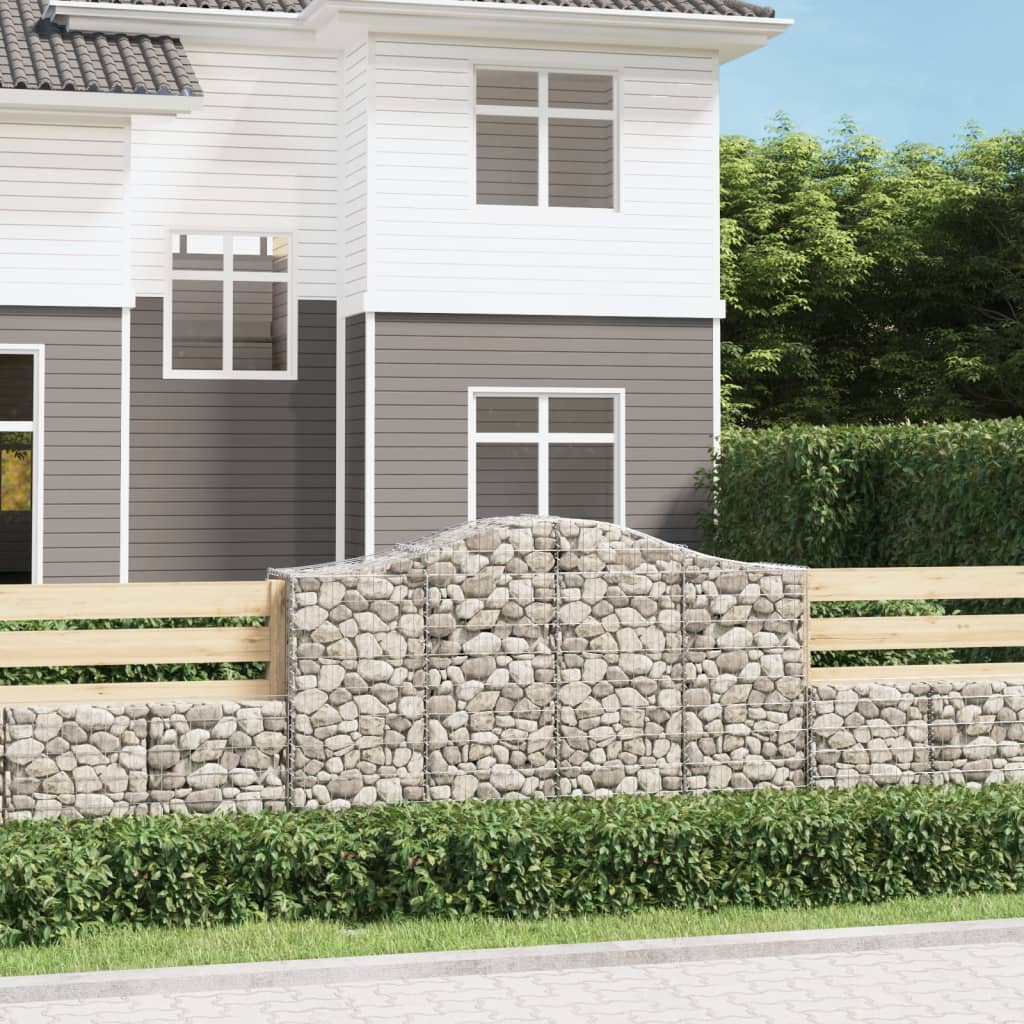 Cesti Gabbioni Ad Arco 10 Pz 200x50x120/140 Cm Ferro Zincato