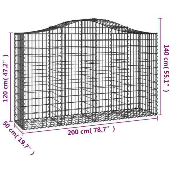 Cesti Gabbioni Ad Arco 10 Pz 200x50x120/140 Cm Ferro Zincato - Image 6