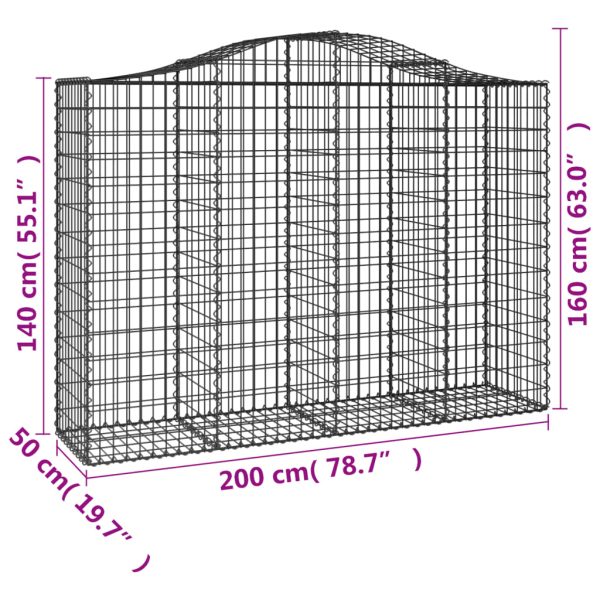 Cesti Gabbioni Ad Arco 3 Pz 200x50x140/160 Cm Ferro Zincato - Image 6