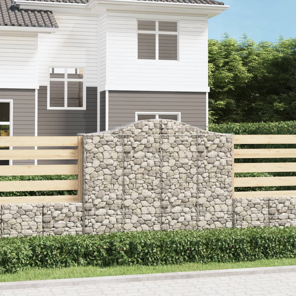 Cesti Gabbioni Ad Arco 4 Pz 200x50x160/180 Cm Ferro Zincato