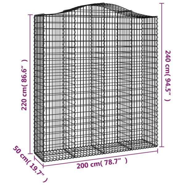 Cesti Gabbioni Ad Arco 2 Pz 200x50x220/240 Cm Ferro Zincato - Image 6