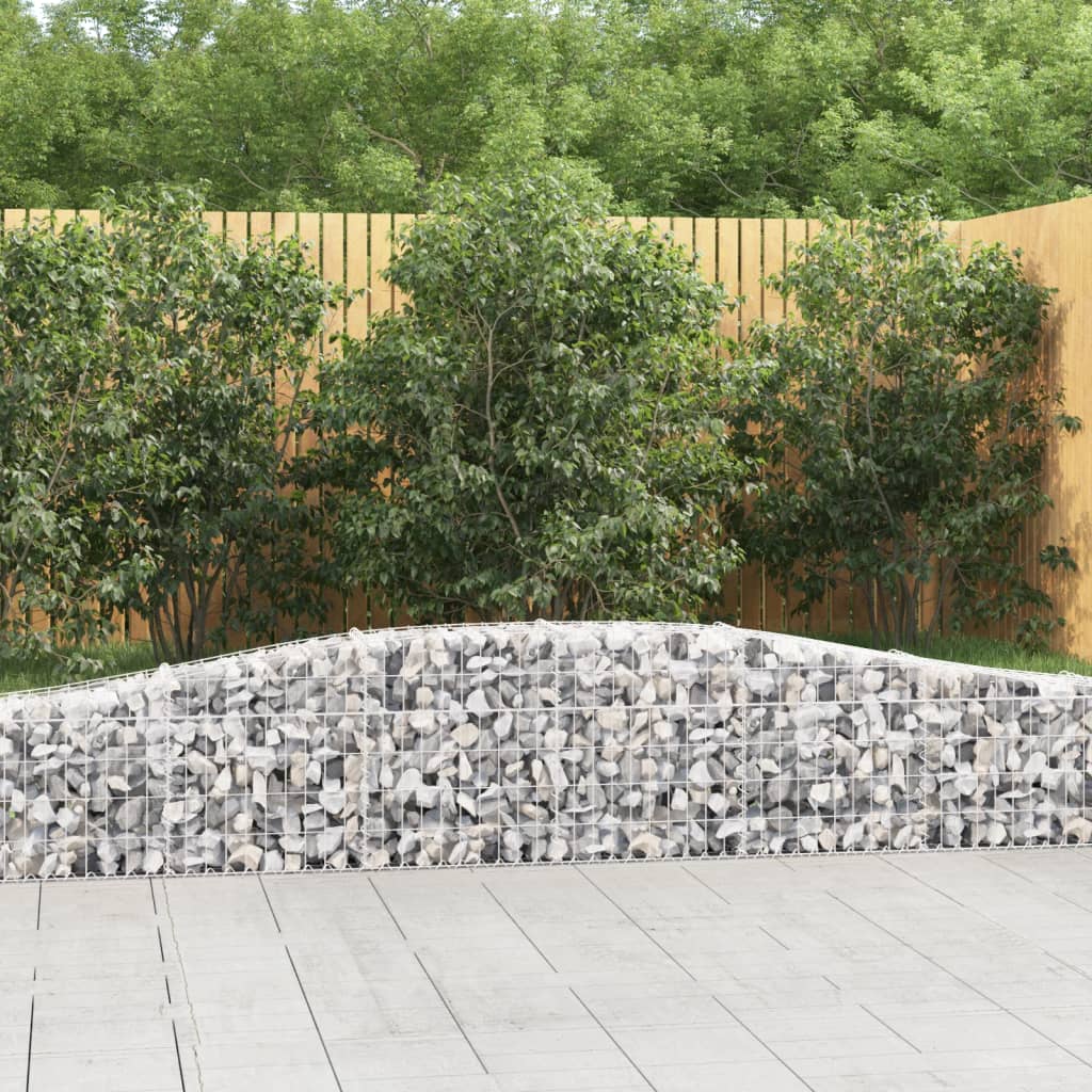 Cesti Gabbioni Ad Arco 2 Pz 400x30x40/60 Cm Ferro Zincato