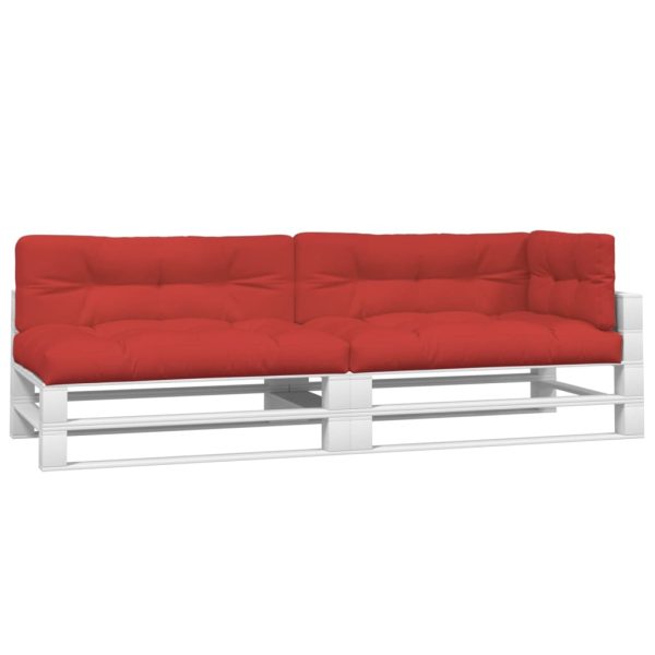Cuscini Per Pallet 5 Pz Rossi In Tessuto - Image 3