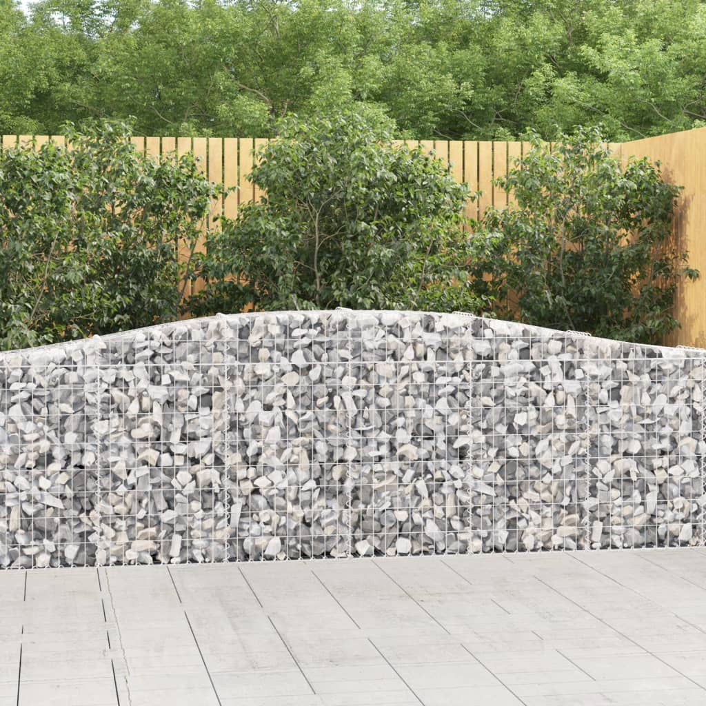 Cesti Gabbioni Ad Arco 20 Pz 400x30x80/100 Cm Ferro Zincato